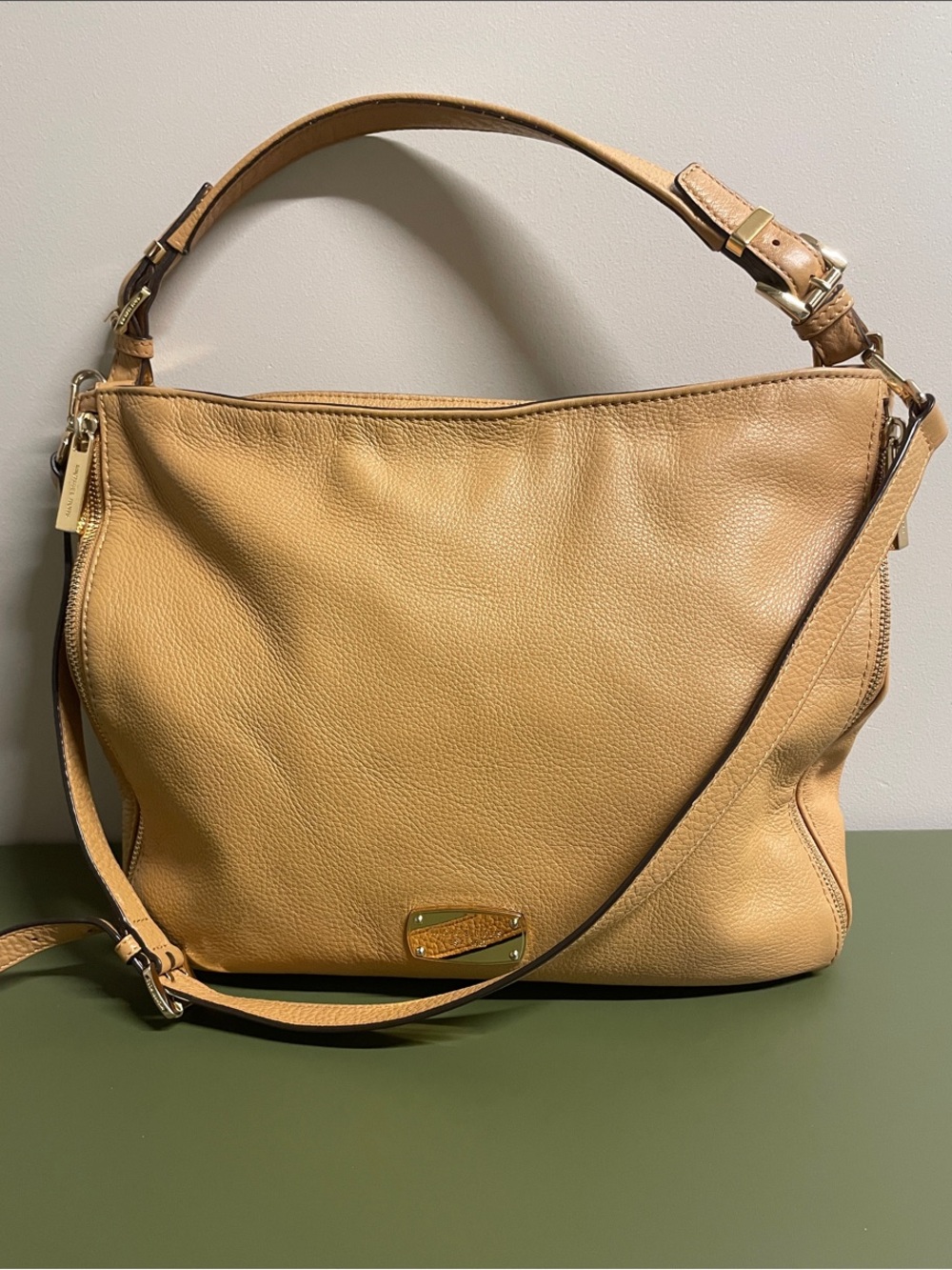 Michael Kors Pebbled Leather Shoulder Hobo Bag